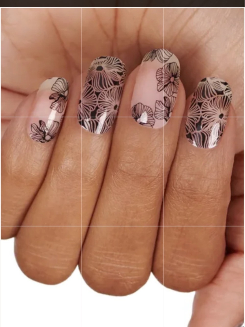 Color Street Nail Polish Strips Flower Power 2 sets NIP FDL056 clear & black